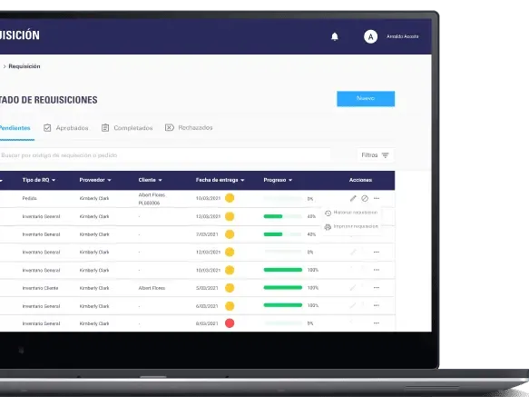 Advance ERP - Tecnologías utilizadas: React, TypeScript, Flask, Python, PostgreSQL